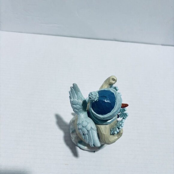 Vintage Winter Wishes 6 Inch Snowman Angel. RARE! - Picture 6 of 9